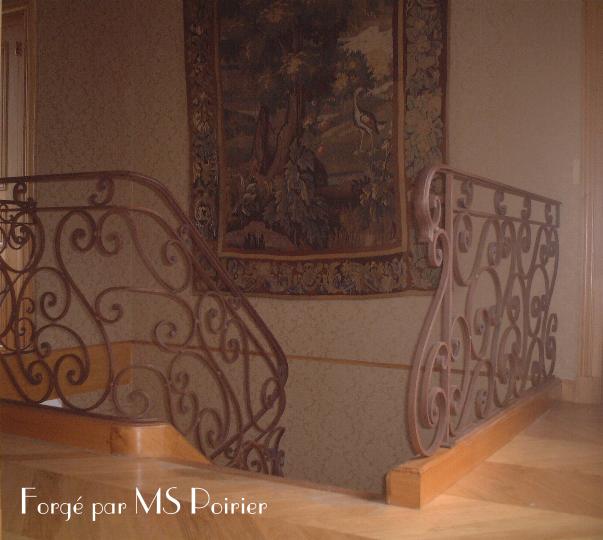 Ballustrade Louis XV, le fer forg&eacute; dans des lieux de prestige - rampe d'escalier cr&eacute;ation Stephan Poirier